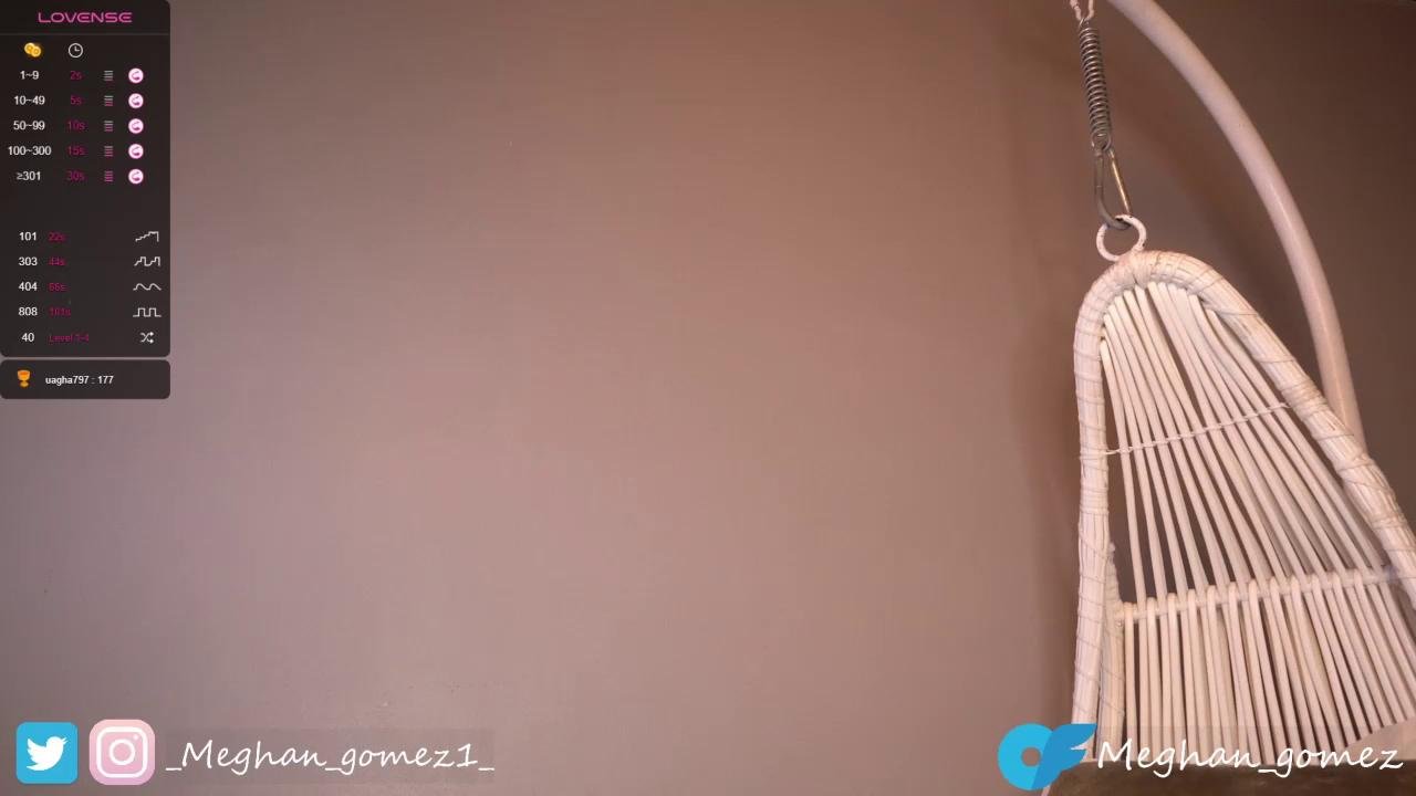 Watch _meghan_gomez1_ recorded live streams from Chaturbate on 2024/03/11, Cam Archive